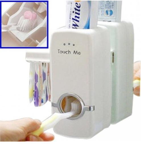Dispenser Automático Pasta De Dente + Suporte De Escovas - BellyShop