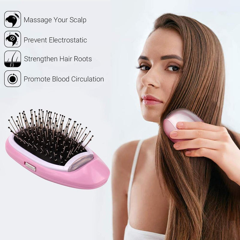 Escova Iônica Elétrica Portátil de Cabelo - BellyShop